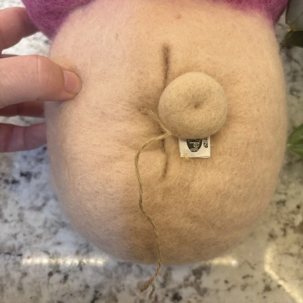 DZI Handmade Needle Felted Wool Bird Fairy House Magic Mushroom Woodland‎ Decor